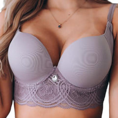 Arysti Close-up view of the Enhancement Bra in purple