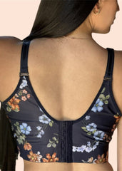 Back Details of Floral Back Support Bra
