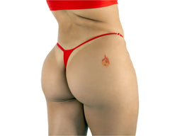 Red thong on a white background