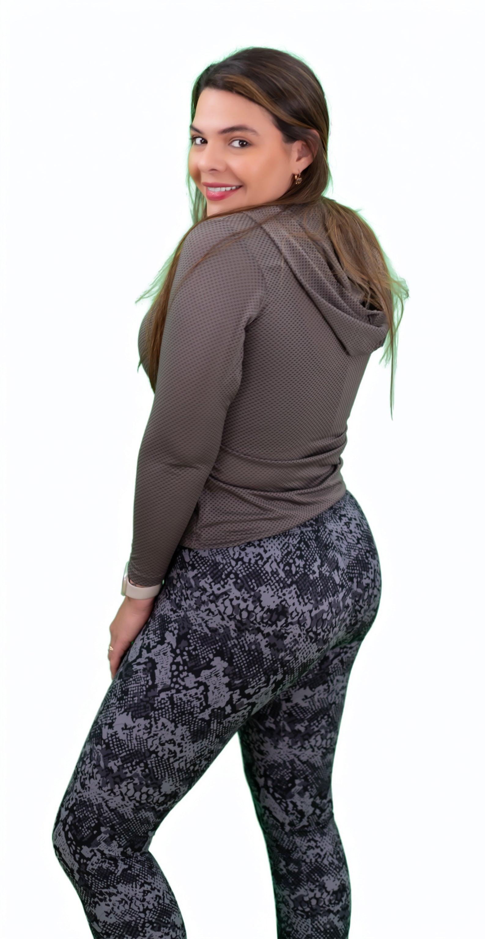 High Waisted Leggings - Swirl Colors Design