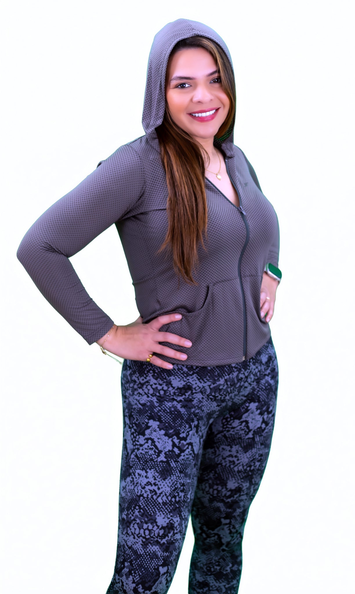 High Waisted Leggings - Swirl Colors Design