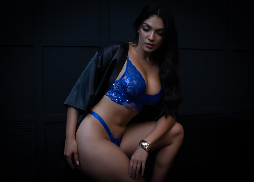 High Waisted Bra and Thong Set