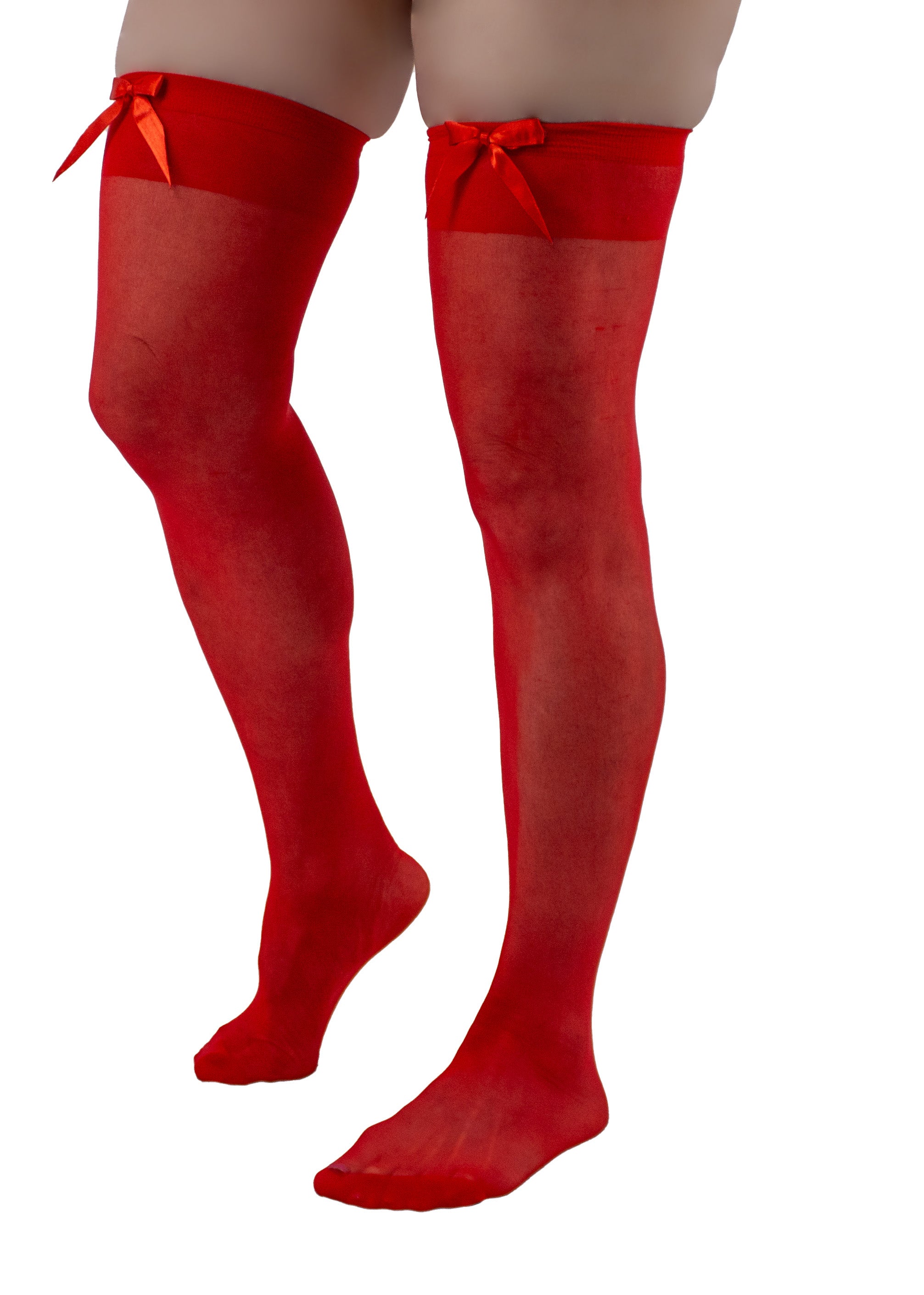 Red Sheer Tigh Highs