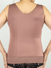 Tummy Control Blouse Tawny Back